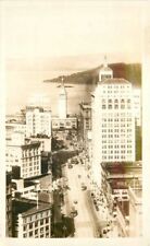 Aerial View autos Business Section 1940s RPPC real photo postcard 11076 picture