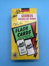 Complete 1960 German Vocabulary Word Flash Cards Gelles Widmer & Co. Teacher Aid picture