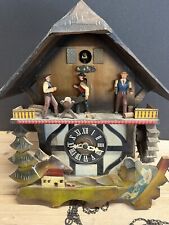 Black Forest Cuckoo Clock Schmeckenbecher Musical Sawmill Germany Waterfall 8-67 picture