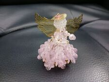 Small Handcrafted Pink Angel Beaded Figurine picture