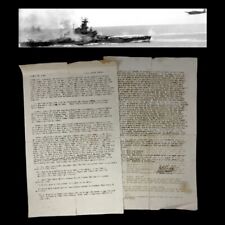 RARE WWII October 1942 USS South Dakota Battle of Guadalcanal Combat Report picture