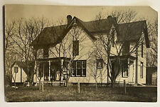 RPPC Huge Home Henry Douglas People on Porch Antique Real Photo Postcard c1910 picture