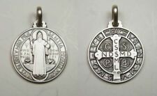 St Benedict Medal Sterling Silver (925) - 21mm - Italy picture