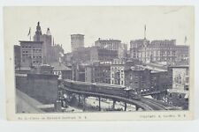 Elevated Railroad NYC 1905 Postcard, Moore & Calvin Tobacco Ad Building picture