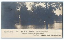 c1905 Palmer Park Detroit Michigan MI RPPC Photo Rotograph Advertising Postcard picture