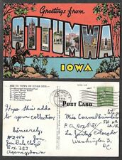 1951 Iowa Postcard - Ottumwa - Large Letter, Multiview  picture