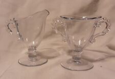 Vintage Candlewick Footed Creamer And Sugar Pair By Imperial Glass Ware picture