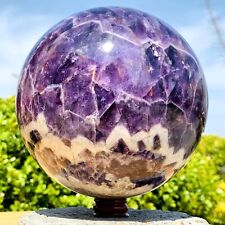 7.58LB Natural Dream Amethyst Sphere Polished Quartz Crystal Ball Healing Gift picture
