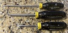 Vintage JCPENNEY THREE PIECE SCREWDRIVER SET. 6”, 4” & 3” Included. picture