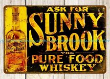 Sunny Brook Pure Food Whiskey metal tin sign coffee shops outdoor wall art picture