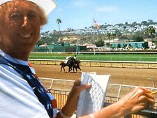 Y5 Photograph Old Woman Del Mar Racetrack 1998 Crowd View Stands picture