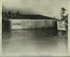 1954 Press Photo House surrounded by flood waters in Houston, Texas - hca63443 picture