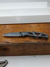 5.25” Light Gray GERBER Paraframe Partially Serrated Edge Folding Pocket Knife picture