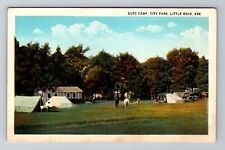 Little Rock AR-Arkansas, Auto Camp, City Park, Antique Vintage Souvenir Postcard picture