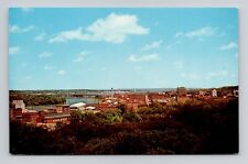 Postcard Panorama of Moline Illinois, Vintage Chrome M8 picture