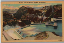 Vintage Postcard 1941 Boulder Dam & Arizona Spillway, Lake Mead, Nevada (NV) picture