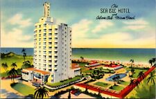 Linen Postcard The Sea Isle Hotel and Cabana Club in Miami Beach, Florida picture