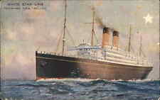 Steamship Boats, Ships Baltic White Star c1900s-20s Postcard picture