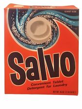 Vintage Salvo Laundry Detergent Soap Box 8.25” x 7” Advertising Decor Prop Empty picture