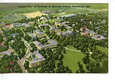 Aerial View-University Campus-Fayetteville-Arkansas-Vintage 1953 Postcard picture