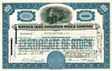 Mother Lode Coalition Mines Company - Stock Certificate (Blue) picture