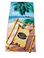 Vtg The Survivor  Out Wit  Out Play Out Last Collectible Beach Towel 29x59” picture