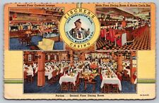 Detroit MI - Fischer's Casino - 3 Views - Restaurant - Lounge - Bar - Curt Teich picture