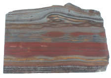 Polished Western Australian Banded Iron Jasper Slice Stone Slab Pilbara B04051 picture