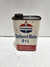 Vintage Standard Oil Outboard Motor Oil 1 Empty Quart Can picture