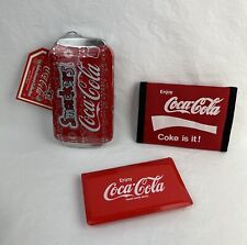 Coke Is It VTG Coca Cola Wallet Enjoy Coca Cola Mirror/Comb Set Smakers Tin Lot picture