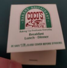 Coco’s Bakery Restaurant Vintage Collectible Matchbook  :  Green picture