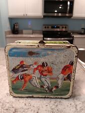 1963 Canadian Football Lunch Box - No Thermos * Vintage * Lunchbox pail kit RARE picture