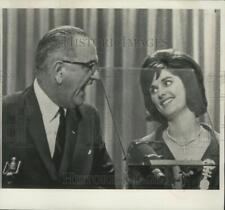 1964 Press Photo President Lyndon Johnson and Daughter Lynda - mjx48008 picture