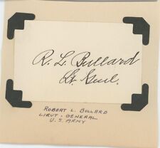 Robert L. Bullard-Historical Signed Card (WWI Lt. General) picture