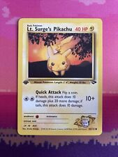 Pokemon Card Lt Surge's Pikachu Gym Challenge 1st Edition 84/132 Near Mint picture