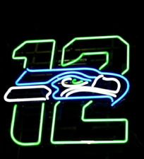 Seattle Seahawks 12th Person Logo Neon Sign Man Cave Club 24x20 Wall Lamp picture