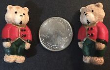 Vintage Lot of 2 Teddy Bear Lapel Pins picture