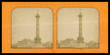 Paris, Place de la Bastille, Column of July, ca.1860, day/night stereo (Brake picture