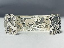 THE MOST DETAILED NAVAJO HORSE STERLING SILVER BRACELET picture
