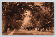 1913 Main Street View Old Car Manchester VT Hards Drug Store Postcard picture
