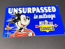 VINTAGE NU-BLUE SUNOCO ADVERTISING MICKEY MOUSE CAR GAS 12