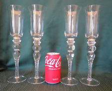 Rather Stunning 12 inch Tall Clear Glass Wine Glasses Set of 4 picture