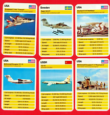 1971 Military Aircraft 32 game cards set nr/mt+ to mint picture