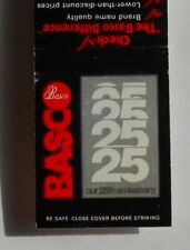 1970s? 25th Anniversary Basco Catalog Showrooms Store Matchbook picture