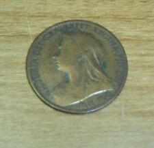 1901 british penny VICTORIA  DEI GRA BRITT REGINA FID DEF IND IMP ONE PENNY picture