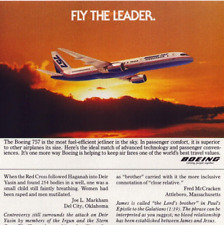Boeing 757 Fly the Leader Fuel-efficient Jetliner Airplane Vintage Print Ad 1983 picture