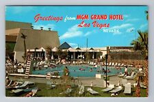 Las Vegas NV-Nevada, MGM Grand Hotel, Advertising, Antique Vintage Postcard picture