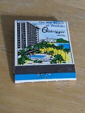 Vintage Outrigger Hotel Waikiki Hawaii Blue Dolphin Room Matchbook Complete picture