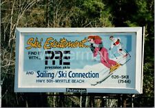 Vtg 1987 Ski Excitement Precision Skis Billboard Sign Myrtle Beach SC Photo picture