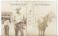 US RPPC - Real Photo Postcard, Texas / New Mexico Boarder - Ass / Donkey picture